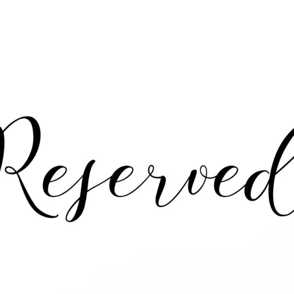 Reserved Sign Decor